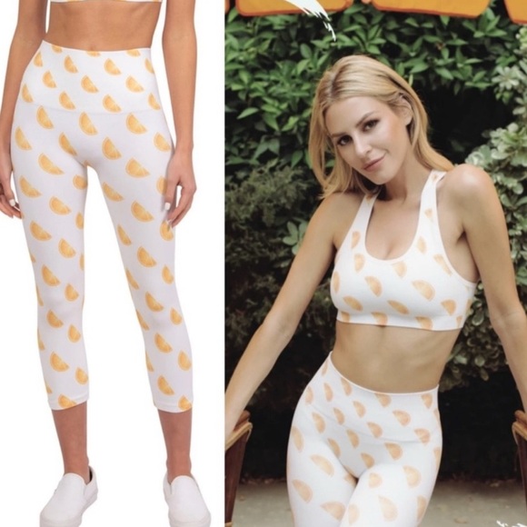 Morgan Stewart Sport Tangerine Active Leggings - Picture 1 of 4